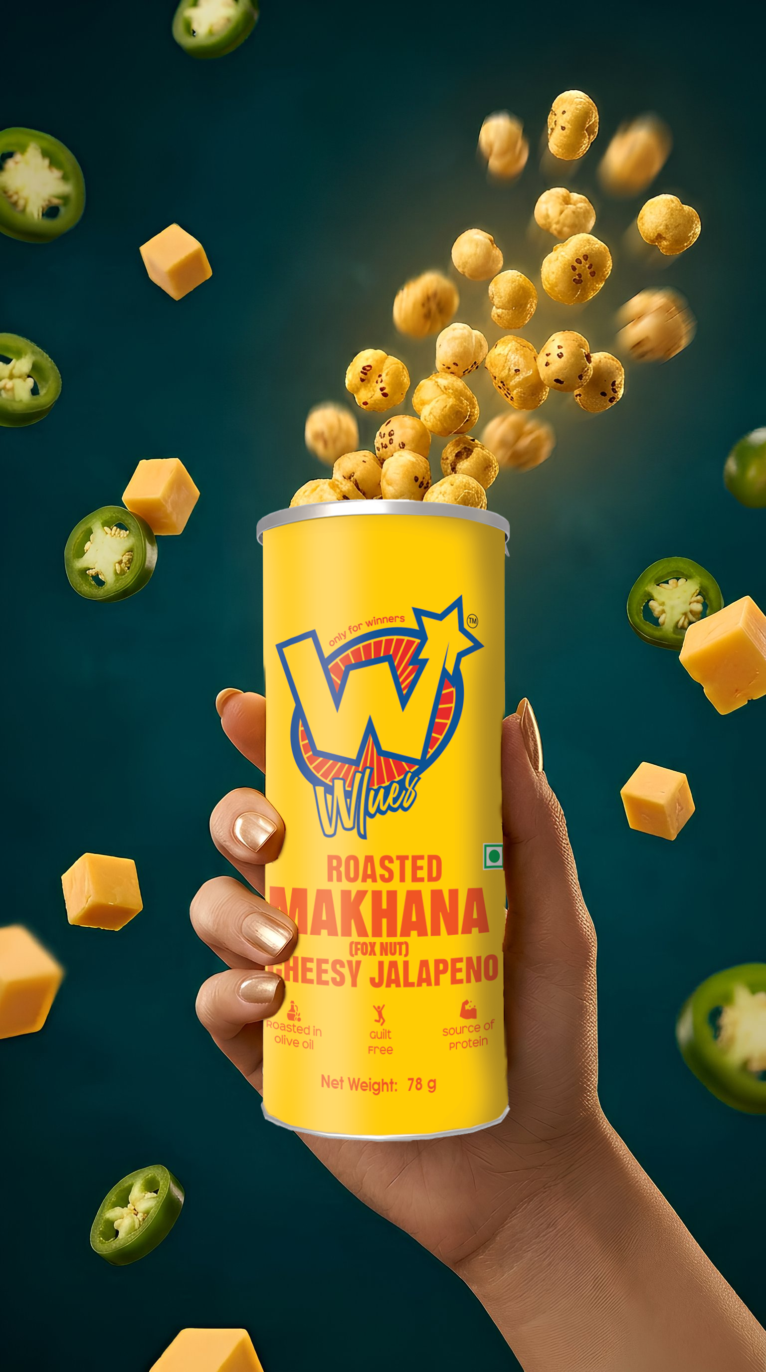 WLUES Cheesy Jalapeno Flavored Makhana