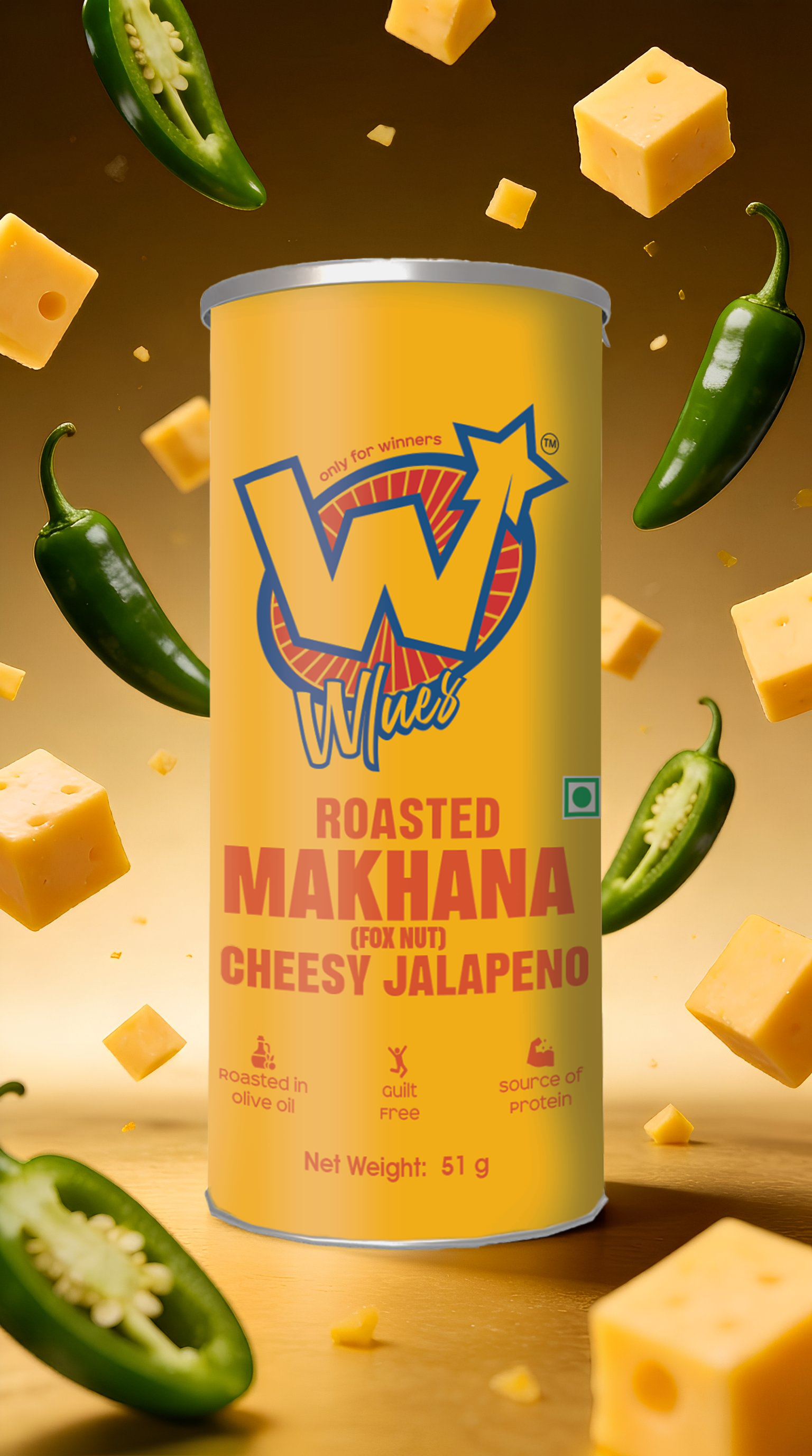 WLUES Cheesy Jalapeno Flavored Makhana