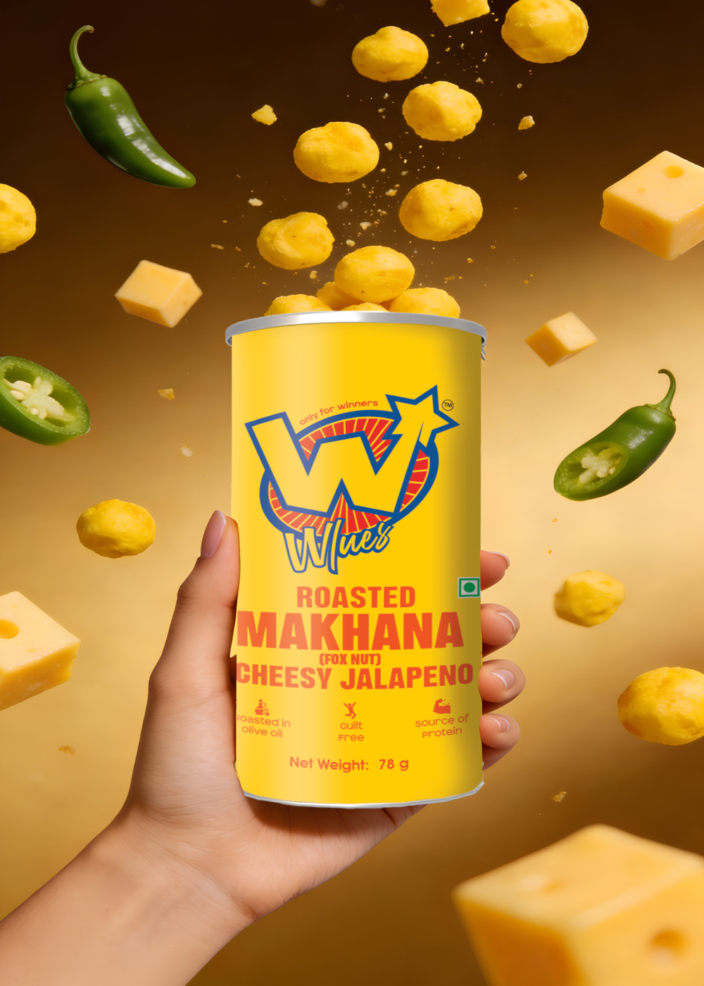 WLUES Cheesy Jalapeno Flavored Makhana
